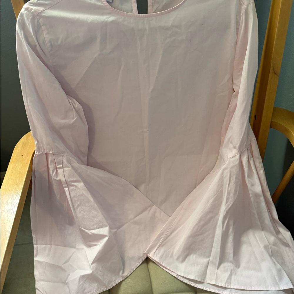 Iris & Ink Chic Light Pink Women's Blouse made in Italy size 8